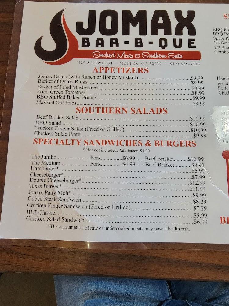Jomax BBQ Menu image 3